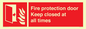 FP10634: Fire protection door Keep closed at all times