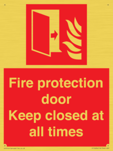 FP10634: Fire protection door Keep closed at all times