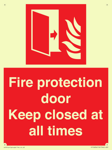 FP10634: Fire protection door Keep closed at all times