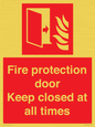 FP10634: Fire protection door Keep closed at all times