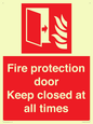 FP10634: Fire protection door Keep closed at all times