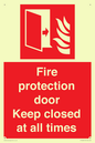 FP10634: Fire protection door Keep closed at all times