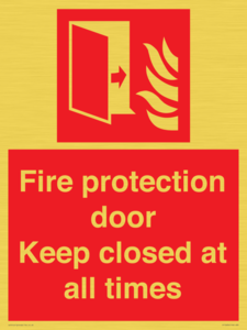 FP10634: Fire protection door Keep closed at all times