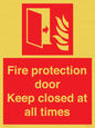 FP10634: Fire protection door Keep closed at all times