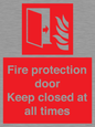 FP10634: Fire protection door Keep closed at all times