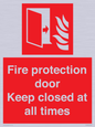 FP10634: Fire protection door Keep closed at all times