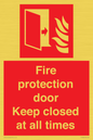 FP10634: Fire protection door Keep closed at all times