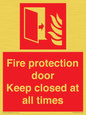 FP10634: Fire protection door Keep closed at all times