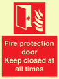 FP10634: Fire protection door Keep closed at all times