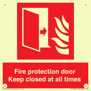 FP10634: Fire protection door Keep closed at all times