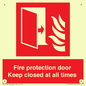 FP10634: Fire protection door Keep closed at all times
