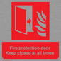 FP10634: Fire protection door Keep closed at all times