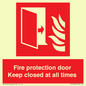FP10634: Fire protection door Keep closed at all times
