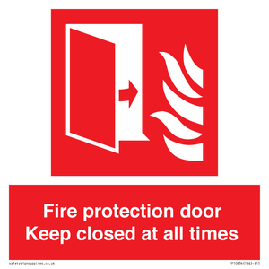 FP10634: Fire protection door Keep closed at all times