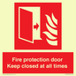 FP10634: Fire protection door Keep closed at all times