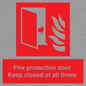 FP10634: Fire protection door Keep closed at all times