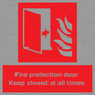 FP10634: Fire protection door Keep closed at all times