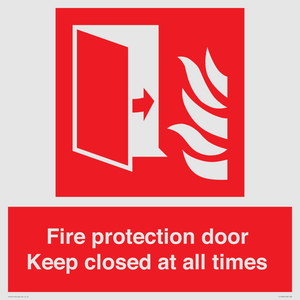 FP10634: Fire protection door Keep closed at all times