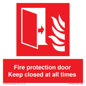 FP10634: Fire protection door Keep closed at all times