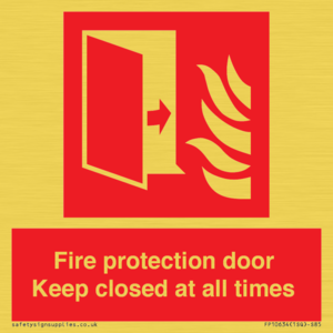 FP10634: Fire protection door Keep closed at all times