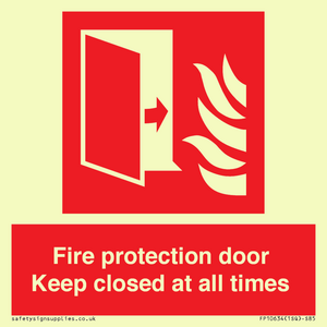 FP10634: Fire protection door Keep closed at all times