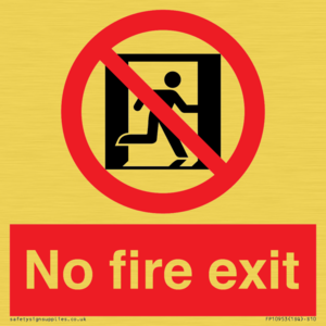 FP10953: No Fire Exit