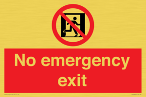 FP10955: No emergency exit