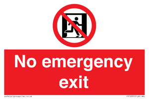 FP10955: No emergency exit
