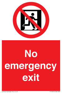 FP10955: No emergency exit