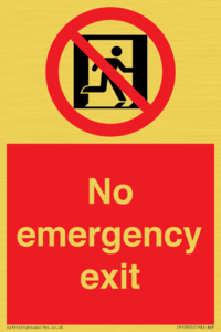 FP10955: No emergency exit
