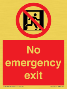 FP10955: No emergency exit