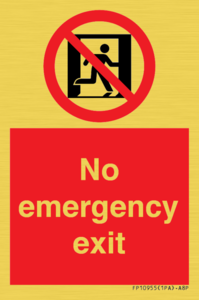 FP10955: No emergency exit