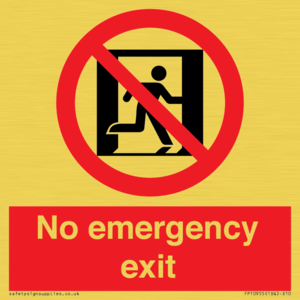 FP10955: No emergency exit