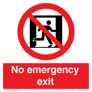 FP10955: No emergency exit