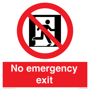 FP10955: No emergency exit