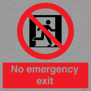 FP10955: No emergency exit