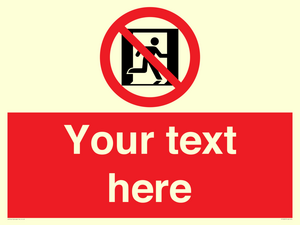 FP10957: Custom prohibition: No emergency exit