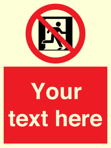 FP10957: Custom prohibition: No emergency exit