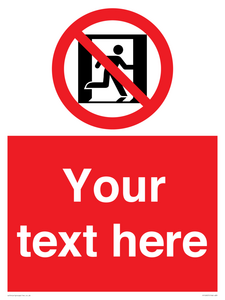 FP10957: Custom prohibition: No emergency exit