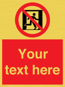 FP10957: Custom prohibition: No emergency exit