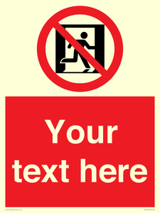 FP10957: Custom prohibition: No emergency exit