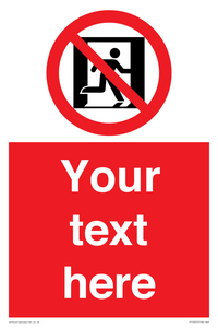 FP10957: Custom prohibition: No emergency exit