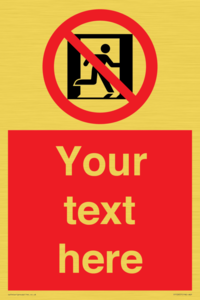 FP10957: Custom prohibition: No emergency exit