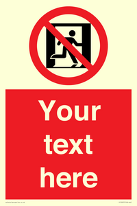 FP10957: Custom prohibition: No emergency exit