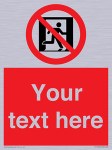 FP10957: Custom prohibition: No emergency exit