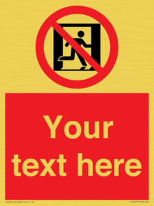 FP10957: Custom prohibition: No emergency exit