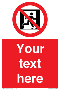 FP10957: Custom prohibition: No emergency exit