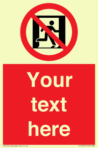 FP10957: Custom prohibition: No emergency exit