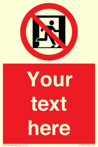 FP10957: Custom prohibition: No emergency exit
