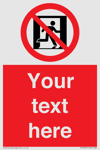 FP10957: Custom prohibition: No emergency exit